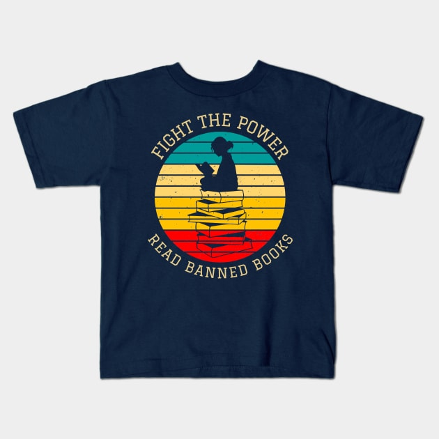 Fight the Power Read Banned Books Kids T-Shirt by Banned Books Club